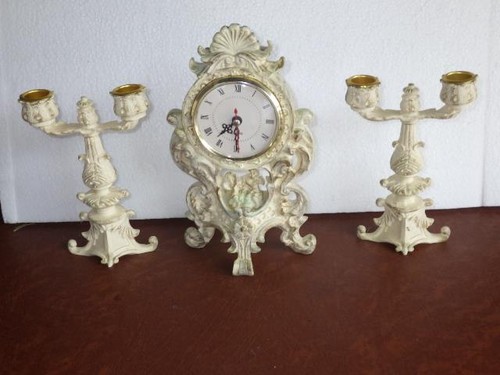 Vintage desk clock ornate - vintage,